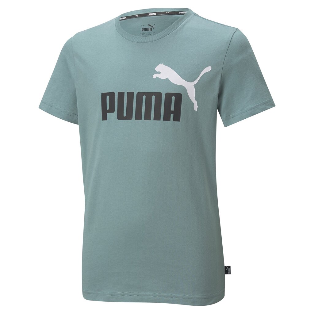 Puma T-paita Ess+ Col Logo Green 586985 50 hinta ja tiedot | Poikien paidat | hobbyhall.fi