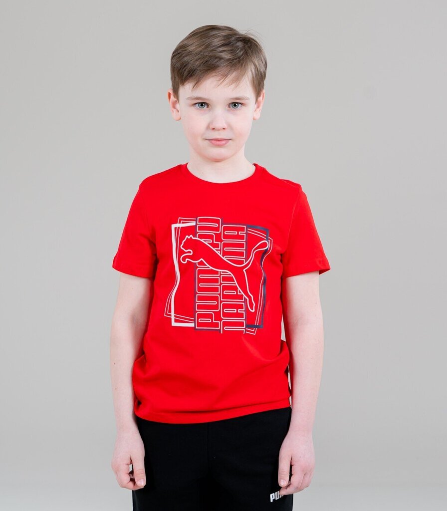 Puma T-paita Alpha Graphic Tee Red 847281 11 hinta ja tiedot | Poikien paidat | hobbyhall.fi