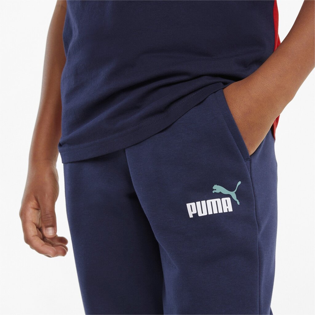 Puma Housut Ess+ 2 Col Logo Blue 586988 96 hinta ja tiedot | Poikien housut | hobbyhall.fi