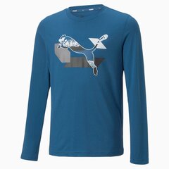 Puma T-paita Alpha Longsleeve Tee Blue 670103 17 hinta ja tiedot | Poikien paidat | hobbyhall.fi