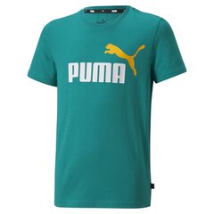 Puma T-paita Ess+ 2 Col Logo Green 586985 27 hinta ja tiedot | Poikien paidat | hobbyhall.fi