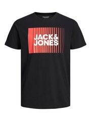 Jack & Jones lasten t-paita 12237411*01, musta 5715425332623 hinta ja tiedot | Poikien paidat | hobbyhall.fi