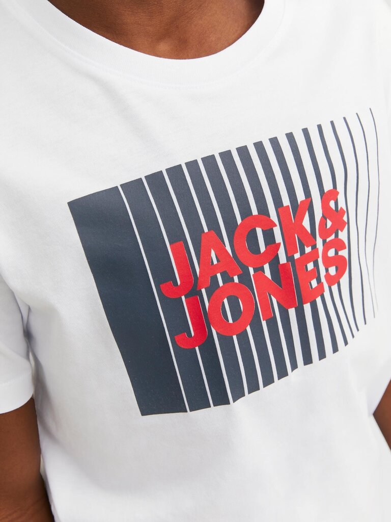 Jack & Jones lasten t-paita 12237411*03, valkoinen 5715425332999 hinta ja tiedot | Poikien paidat | hobbyhall.fi
