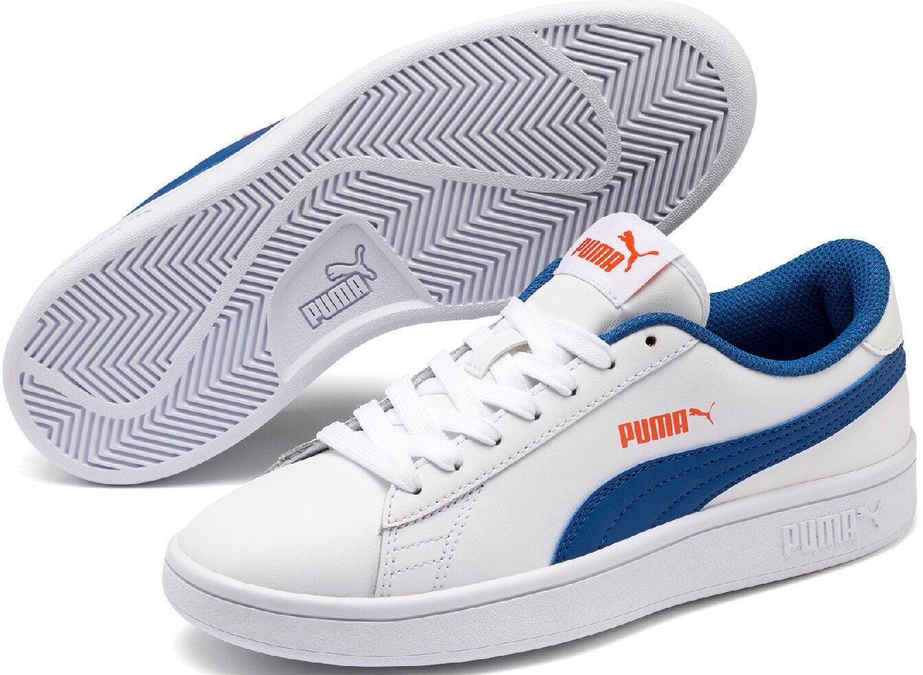 Puma Jalkineet Smash V2 L JR White hinta ja tiedot | Lasten urheilukengät | hobbyhall.fi