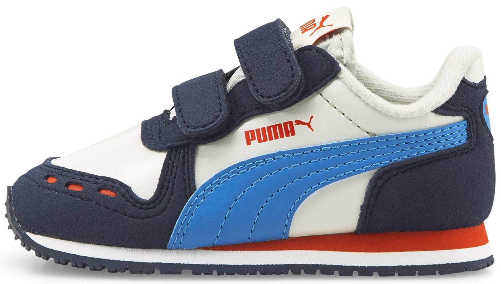 Puma Jalkineet Cabana Racer Sl V Inf Nimbus White Blue Red 351980 93 hinta ja tiedot | Lasten urheilukengät | hobbyhall.fi