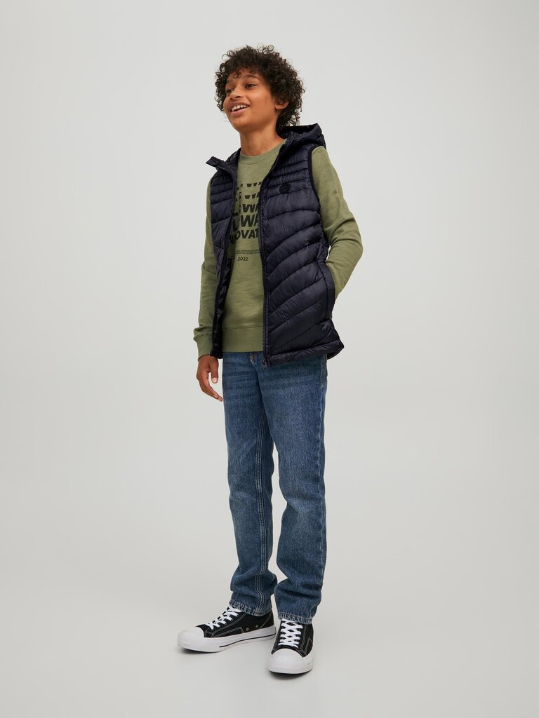 Jack & Jones lasten liivi 12212854*01, musta 5715308099452 hinta ja tiedot | Poikien takit | hobbyhall.fi