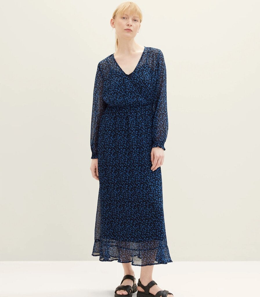 Tom Tailor naisten mekko 1038151*32411, mustaa/sininen 4067261319506 hinta ja tiedot | Mekot | hobbyhall.fi