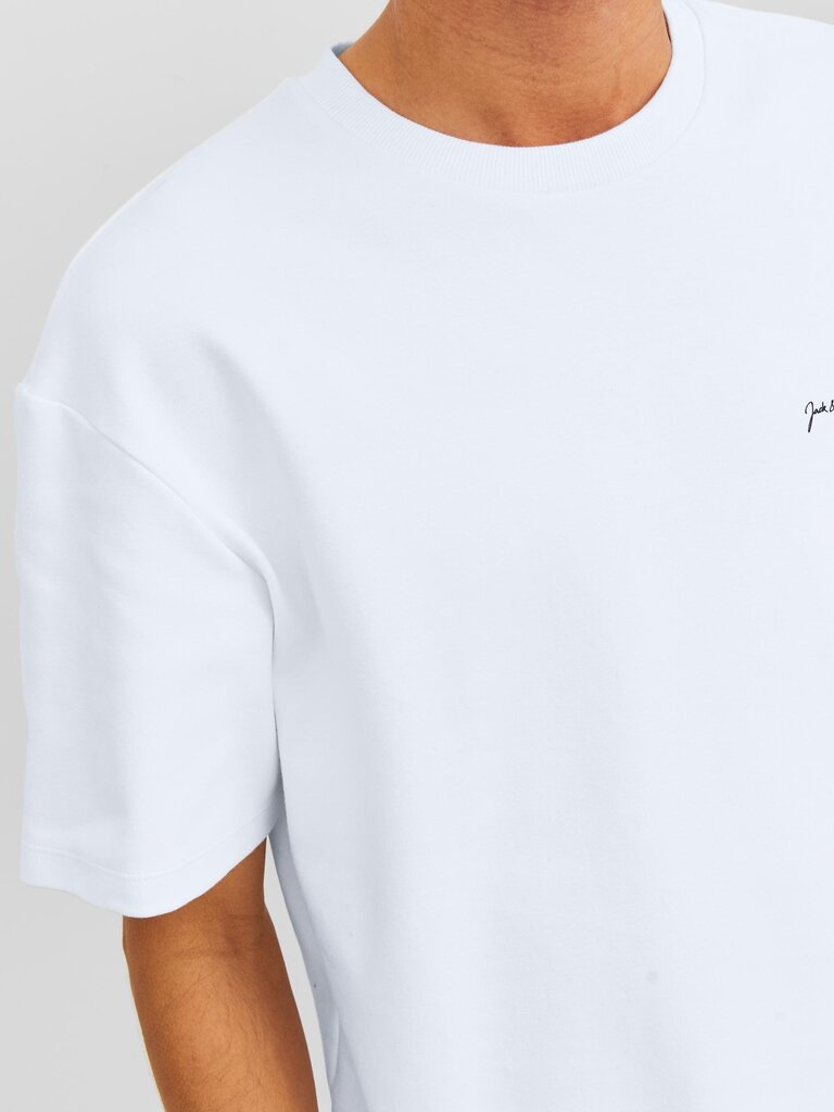 Jack & Jones miesten t-paita 12245400*03, valkoinen 5715429270365 hinta ja tiedot | Miesten T-paidat | hobbyhall.fi