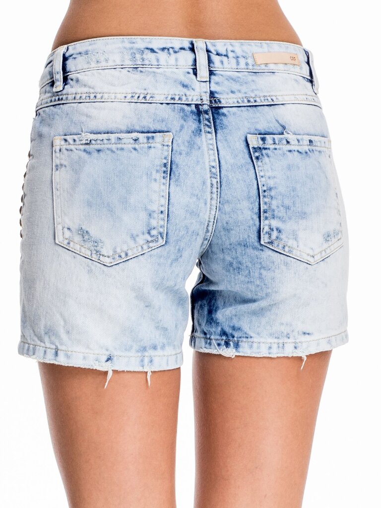 Denim shortsit taivaansinisillä strassilla. hinta ja tiedot | Naisten shortsit | hobbyhall.fi