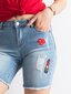 Denim shortsit värikkäillä sinisillä laitteilla. hinta ja tiedot | Naisten shortsit | hobbyhall.fi