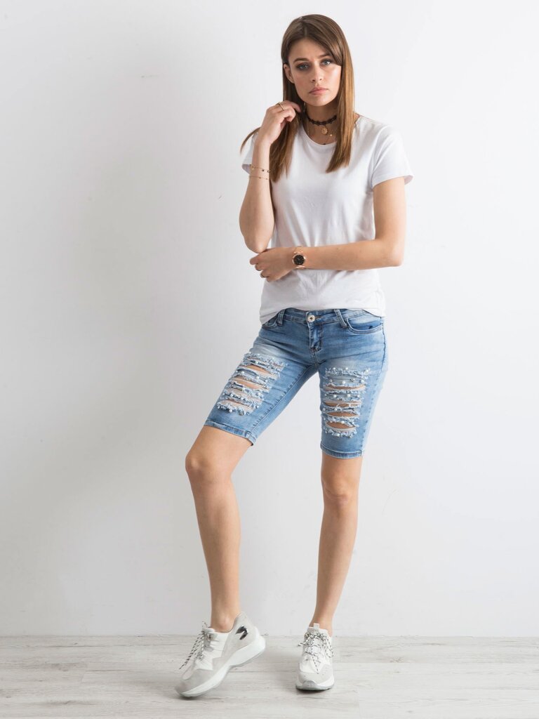 Siniset denim bermuda shortsit. hinta ja tiedot | Naisten shortsit | hobbyhall.fi