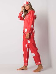 Naisten punainen pyjama pilkuilla. hinta ja tiedot | Yöasut ja pyjamat | hobbyhall.fi