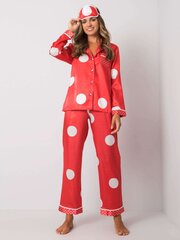 Naisten punainen pyjama pilkuilla. hinta ja tiedot | Yöasut ja pyjamat | hobbyhall.fi