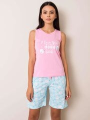Pinkki ja sininen pyjama printillä. hinta ja tiedot | Yöasut ja pyjamat | hobbyhall.fi