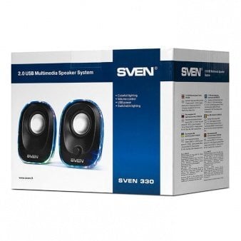 Sven 330 USB 2.0 5, musta hinta ja tiedot | Kaiuttimet | hobbyhall.fi