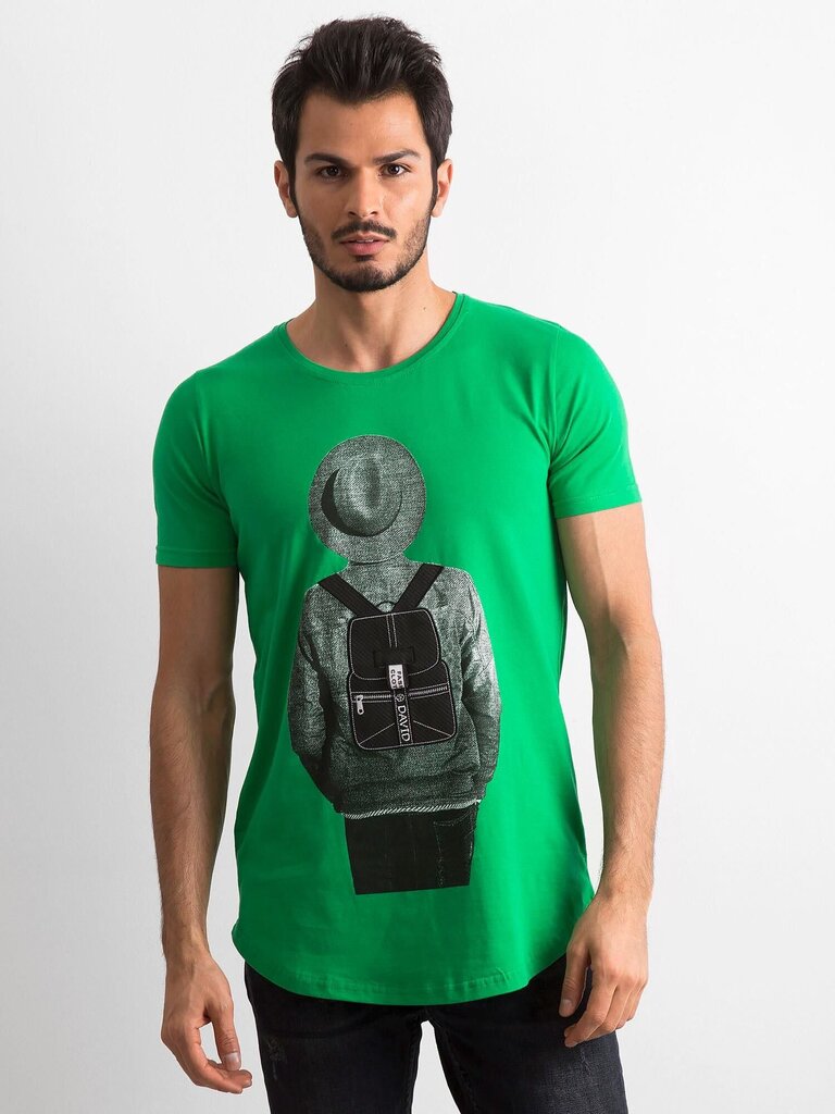 Miesten vihreä t-paita painatuksella hinta ja tiedot | Miesten T-paidat | hobbyhall.fi