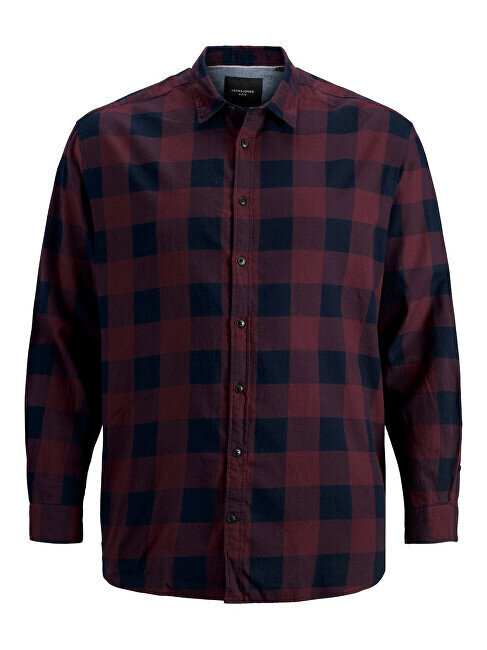 Miesten paita JJEGINGHAM Loose Fit 12183107 Port Royale hinta ja tiedot | Miesten kauluspaidat | hobbyhall.fi