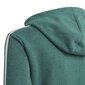 Adidas Jumpperi Yb 3S Fz Hoodie Green hinta ja tiedot | Poikien puserot, liivit ja jakut | hobbyhall.fi