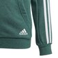 Adidas Jumpperi Yb 3S Fz Hoodie Green hinta ja tiedot | Poikien puserot, liivit ja jakut | hobbyhall.fi