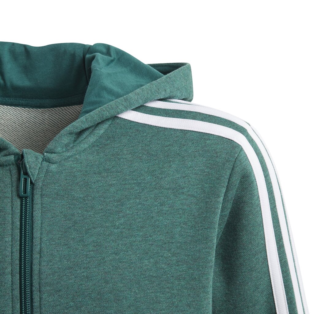 Adidas huppari Yb 3S Fz Hoodie Green hinta ja tiedot | Poikien puserot, liivit ja jakut | hobbyhall.fi