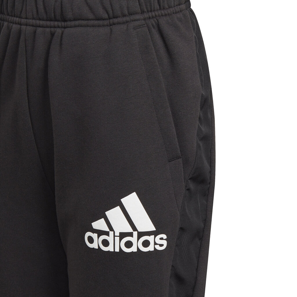 Adidas Housut B Bos Fl Pant Black hinta ja tiedot | Poikien housut | hobbyhall.fi