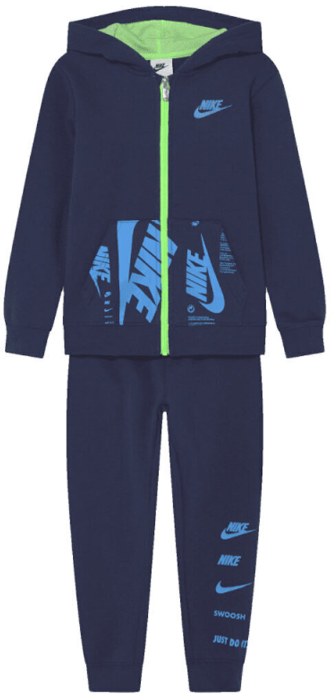 Nike Urheiluasu Nkb B Nsw Flc Po+Jogger Blue 86J859 U90 hinta ja tiedot | Poikien housut | hobbyhall.fi