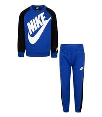 Nike Urheiluasu Oversized Futura Crew Set Blue Black 86F563 U89 hinta ja tiedot | Poikien kokoasut ja setit | hobbyhall.fi