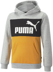 Puma Jumpperi Ess Block Hoodie Black Grey Yellow 849081 04 hinta ja tiedot | Poikien puserot, liivit ja jakut | hobbyhall.fi