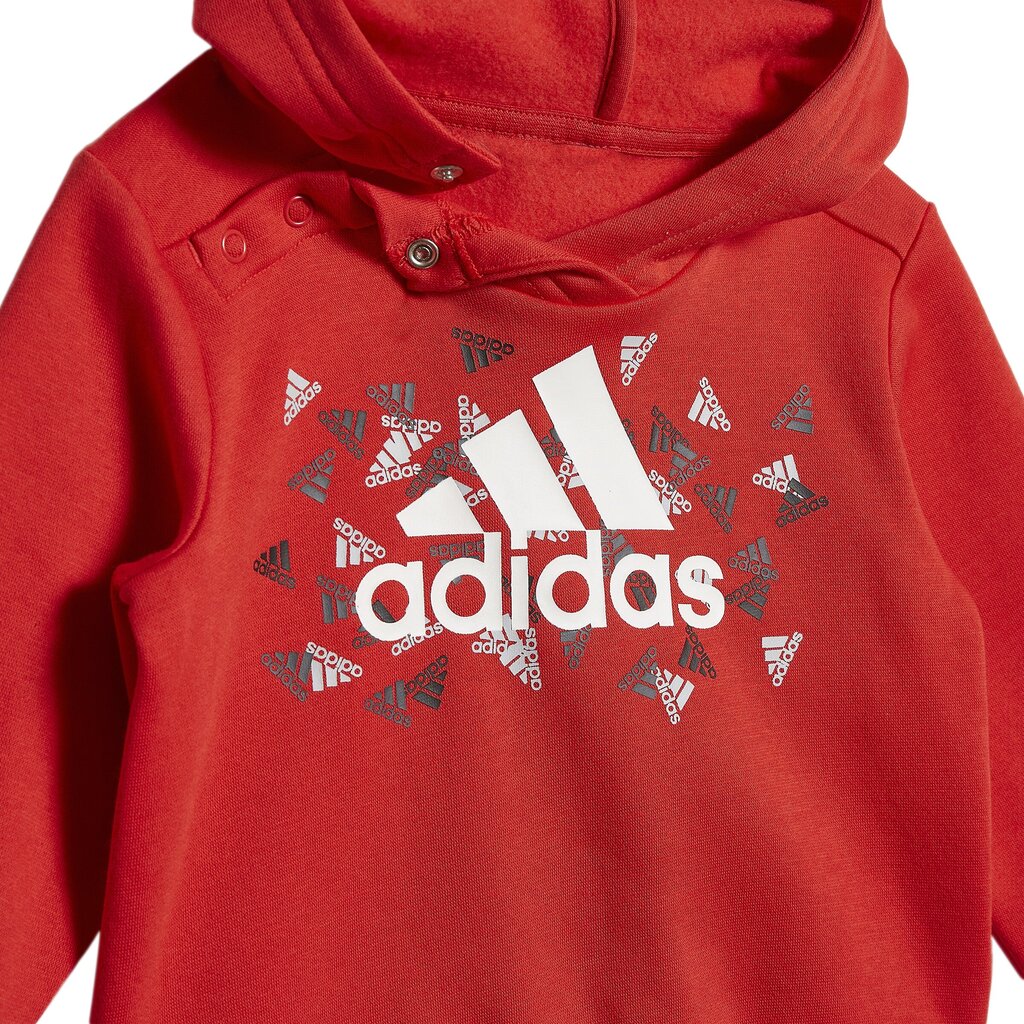 Adidas Urheiluasu I Bos Gra Jog Grey Red HU1553 hinta ja tiedot | Poikien kokoasut ja setit | hobbyhall.fi