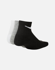 Nike Sukat Basic Pack Qtr 3Pk Black Grey White UN0026 W2F hinta ja tiedot | Poikien sukat | hobbyhall.fi