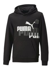 Puma Jumpperi Ess+ Logo Power Hoodie Black 673262 01 hinta ja tiedot | Poikien puserot, liivit ja jakut | hobbyhall.fi