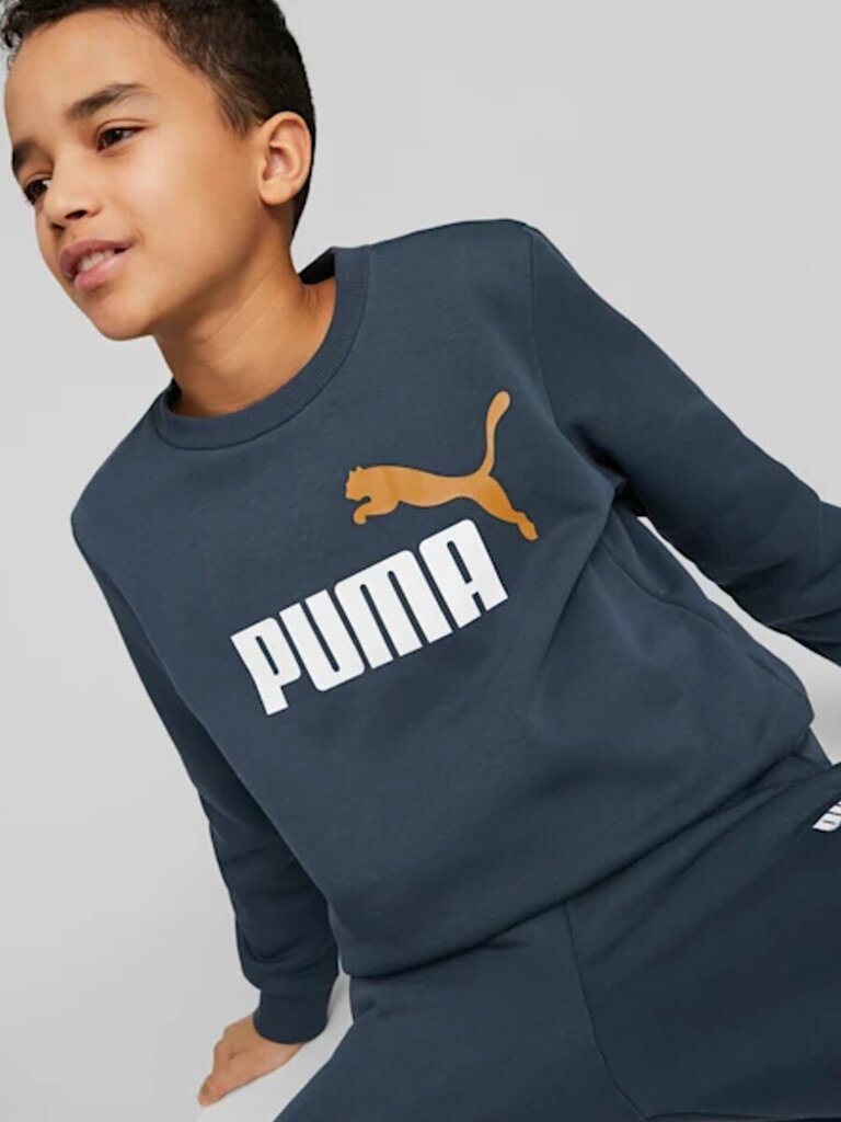 Puma Jumpperi Ess + 2 Col Big Logo Navy 586986 16 hinta ja tiedot | Poikien puserot, liivit ja jakut | hobbyhall.fi