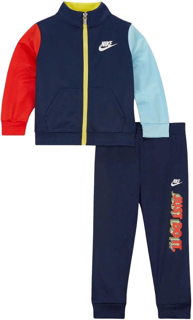 Nike Urheiluasu Active Joy Tricot Set Blue Red 86K470 U90 hinta ja tiedot | Poikien kokoasut ja setit | hobbyhall.fi