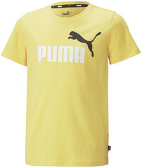 Puma T-paita Ess+ 2 Col Logo Tee Yellow 586985 45 hinta ja tiedot | Poikien paidat | hobbyhall.fi