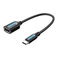 Sovitin USB-C 2,0 M–F USB-A OTG Vention CCSBB 0,15 m (musta)