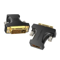 HDMI - DVI-sovitin adapteri Vention AILB0 (musta) hinta ja tiedot | Adapterit | hobbyhall.fi