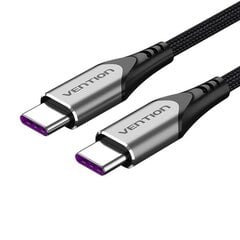 USB-C-USB-C-latauskaapeli, Vention TAEHF, PD 5A, 1 m (musta) hinta ja tiedot | VENTION Matkapuhelimet ja tarvikkeet | hobbyhall.fi