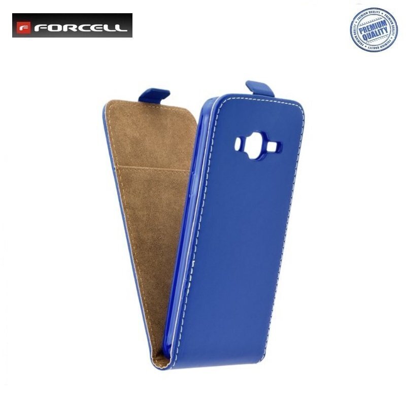 Forcell Flexi Slim Flip Apple iPhone X / iPhone 10 / iPhone XS vertical case in silicone holder Blue hinta ja tiedot | Puhelimen kuoret ja kotelot | hobbyhall.fi