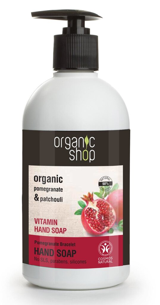 Nestesaippua vitamiineilla Organic Shop 500 ml hinta ja tiedot | Saippuat | hobbyhall.fi