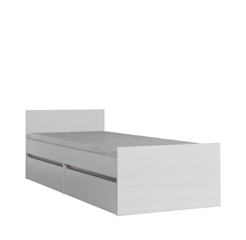 Mati L1, 90 cm x 200 cm, valkoisen värinen sänky hinta ja tiedot | Sängyt | hobbyhall.fi