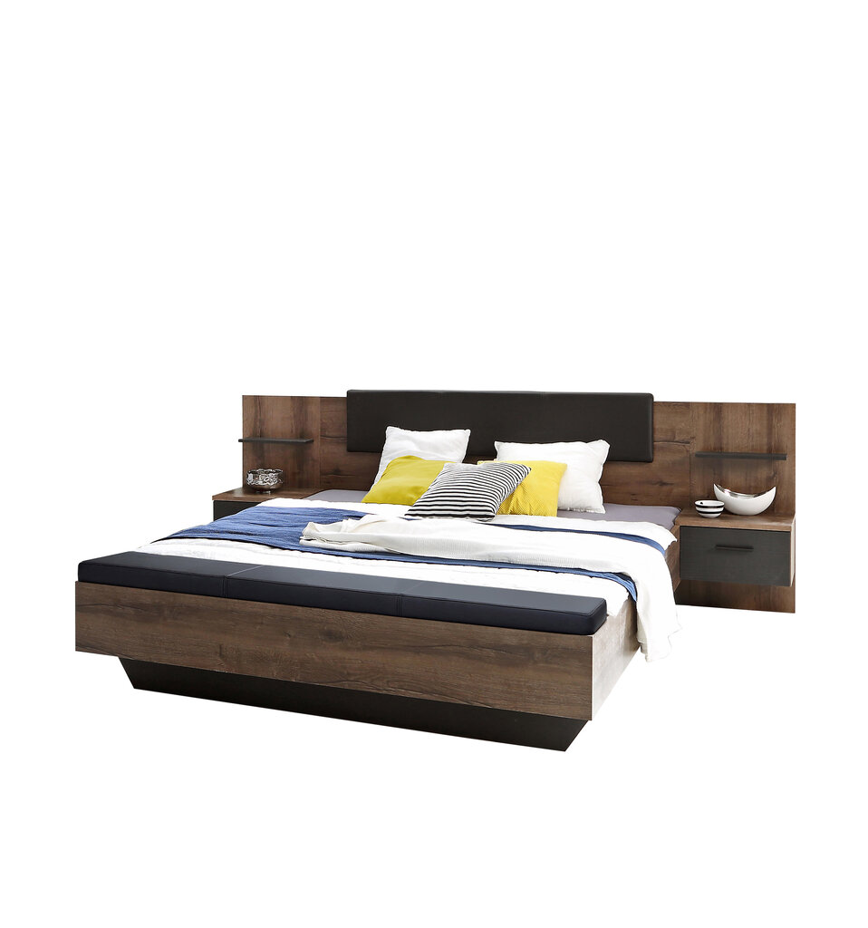 Chilly HILL1182 sänky 180 cm x 200 cm, ruskean/mustan värinen hinta ja tiedot | Sängyt | hobbyhall.fi