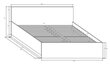 Sänky Meblocross Maximus 160, 160x200 cm, tumma tammi/valkoinen hinta ja tiedot | Sängyt | hobbyhall.fi