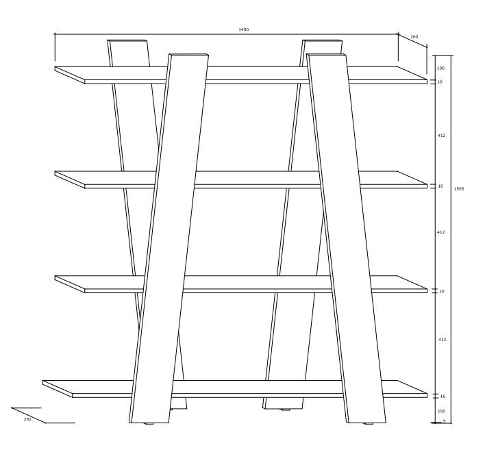 Hylly Meblocross Via 140, tammen värinen hinta ja tiedot | Hyllyt | hobbyhall.fi