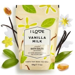 Kylpysuola I Love Vanilla Milk 500 g hinta ja tiedot | Suihkusaippuat ja suihkugeelit | hobbyhall.fi