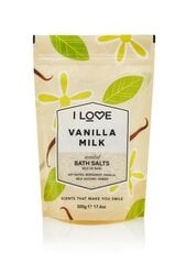 Kylpysuola I Love Vanilla Milk 500 g hinta ja tiedot | Suihkusaippuat ja suihkugeelit | hobbyhall.fi