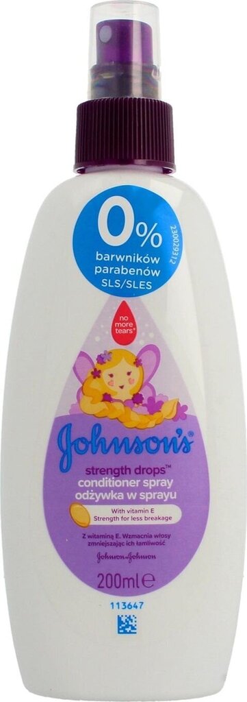 Suihkutettava hoitoaine Johnsons baby Strength Drops, 200ml hinta ja tiedot | Lasten ja äitiysajan kosmetiikka | hobbyhall.fi