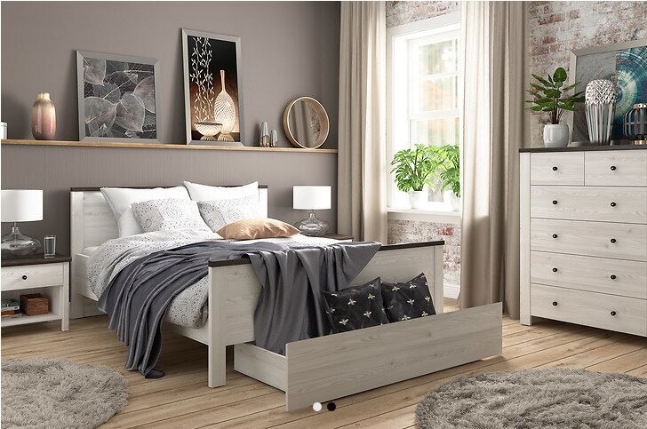 Sänky BRW Antwerp, 160x200 cm, valkoinen hinta ja tiedot | Sängyt | hobbyhall.fi