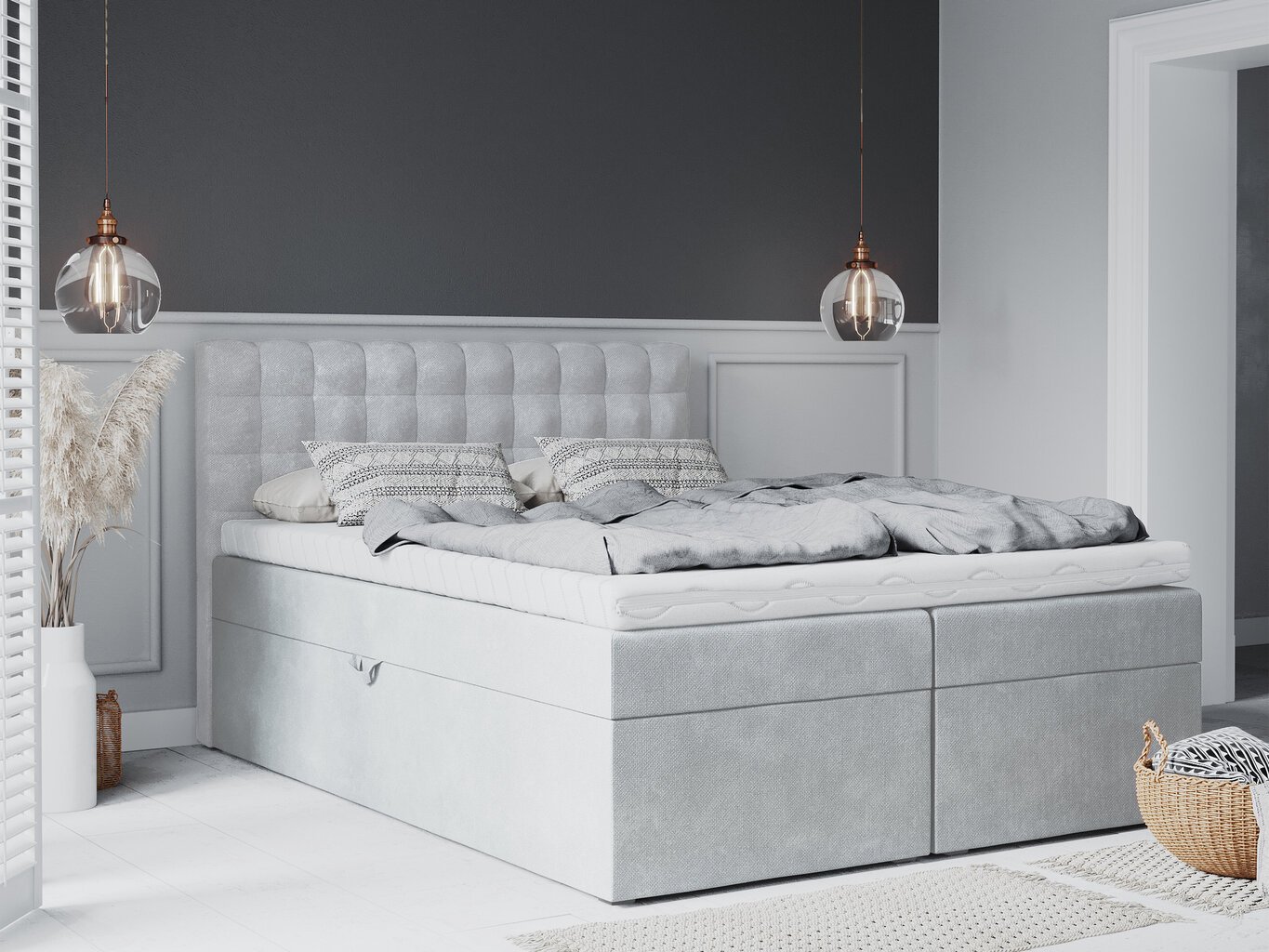 Sänky Mazzini Beds Jade 180x200 cm, vaaleanharmaa hinta ja tiedot | Sängyt | hobbyhall.fi