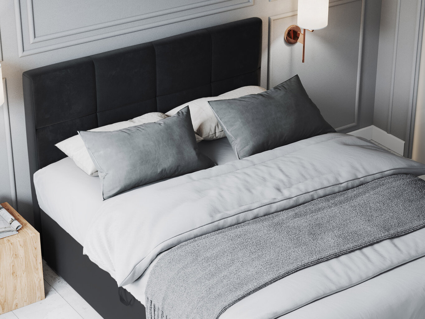 Sänky Mazzini Beds Mimicry 180x200 cm, musta hinta ja tiedot | Sängyt | hobbyhall.fi