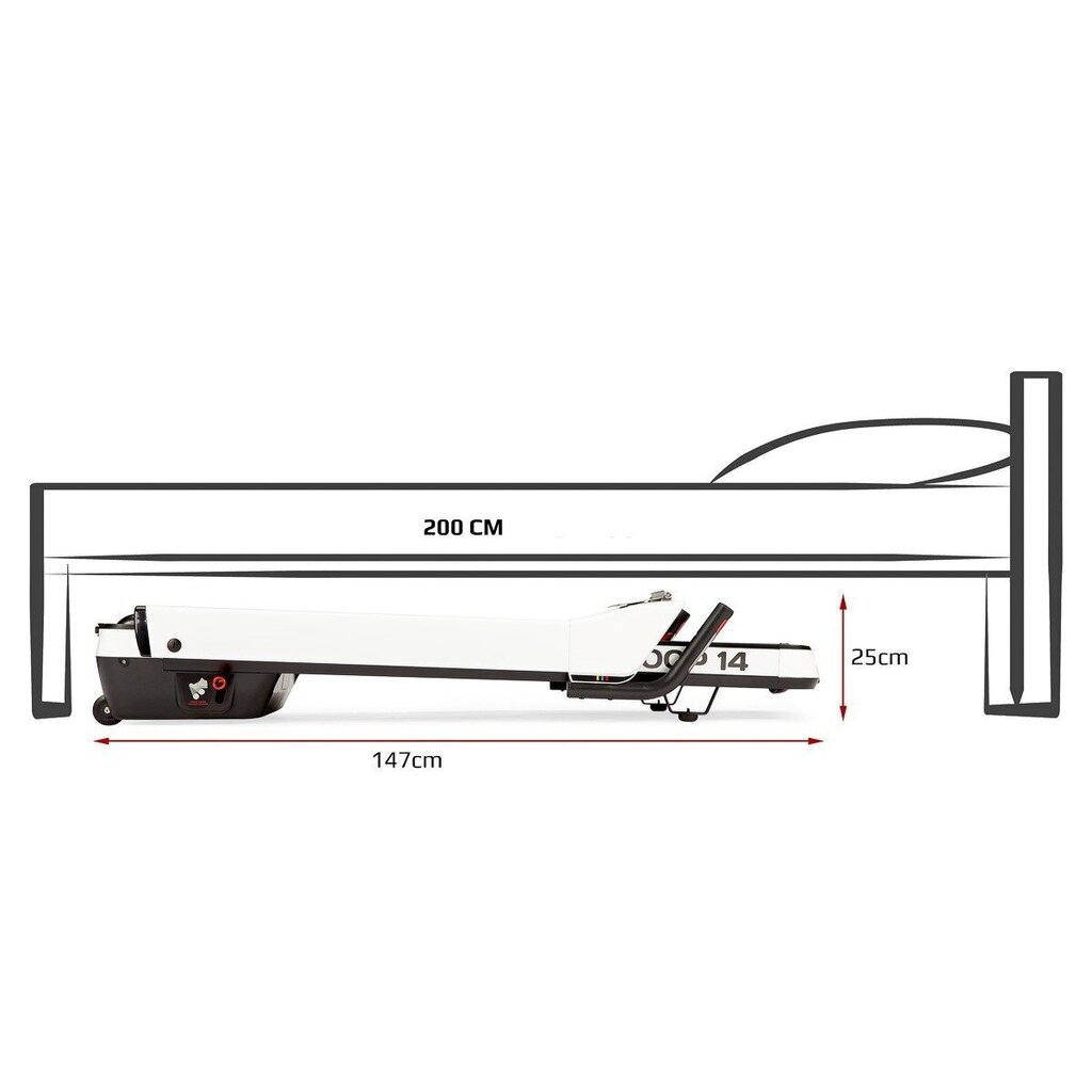 Juoksumatto HMS Loop14, valkoinen/musta hinta ja tiedot | Juoksumatot | hobbyhall.fi